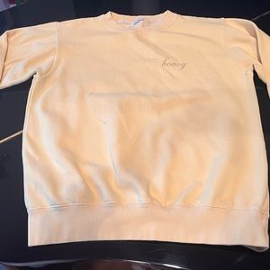 Brandy Melville Honey Yellow crewneck